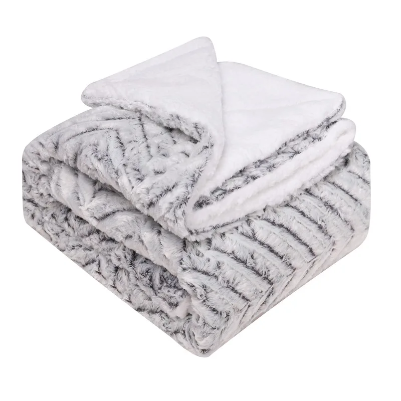 Amazon Thick Pv Fleece Sherpa Blanket Two Side Korean Blankets