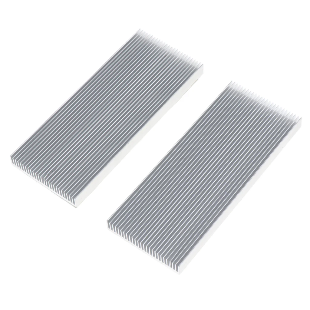 Pack of 2 Semiconductor Transistor Heatsink Fin for Electrical Equipment Cooling Fan Computer Component Accessory 100x41x8mm