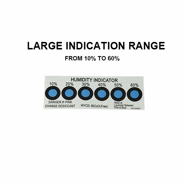 Industrial Dry Packing Moisture Indicator Label Humidity Indicator Card