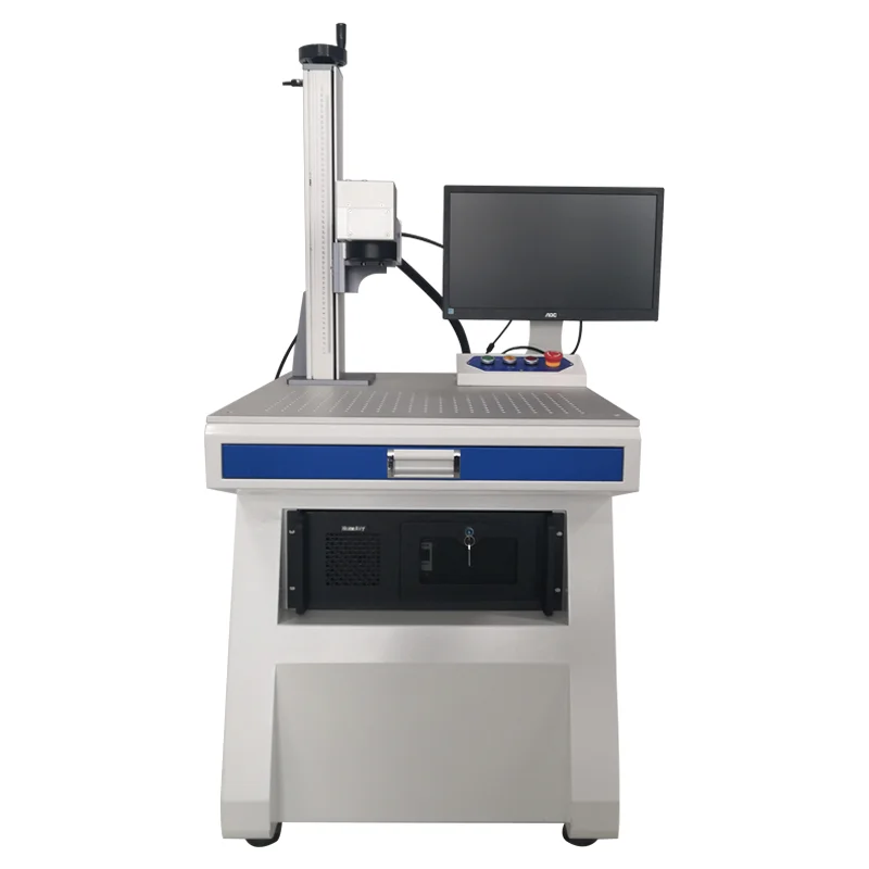 50w Fiber Laser Marking Machine for IC PCBs with Automatic Positioning Function RAYCUS laser source