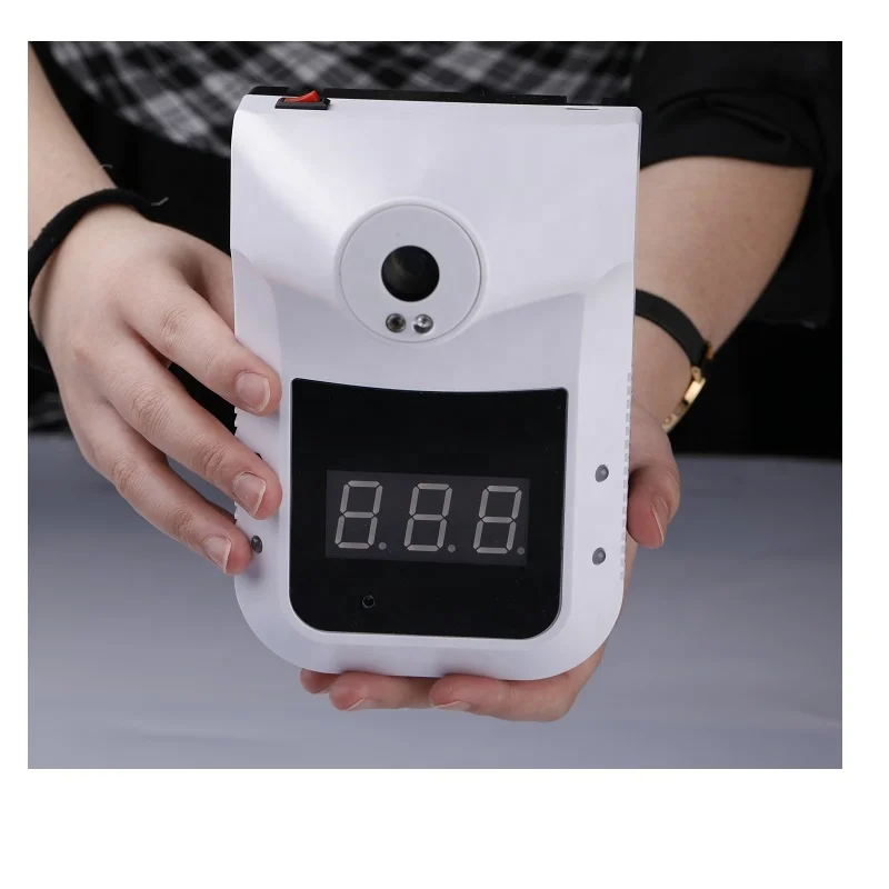 High quality automatic large LCD display hands free wall mounted thermometer
