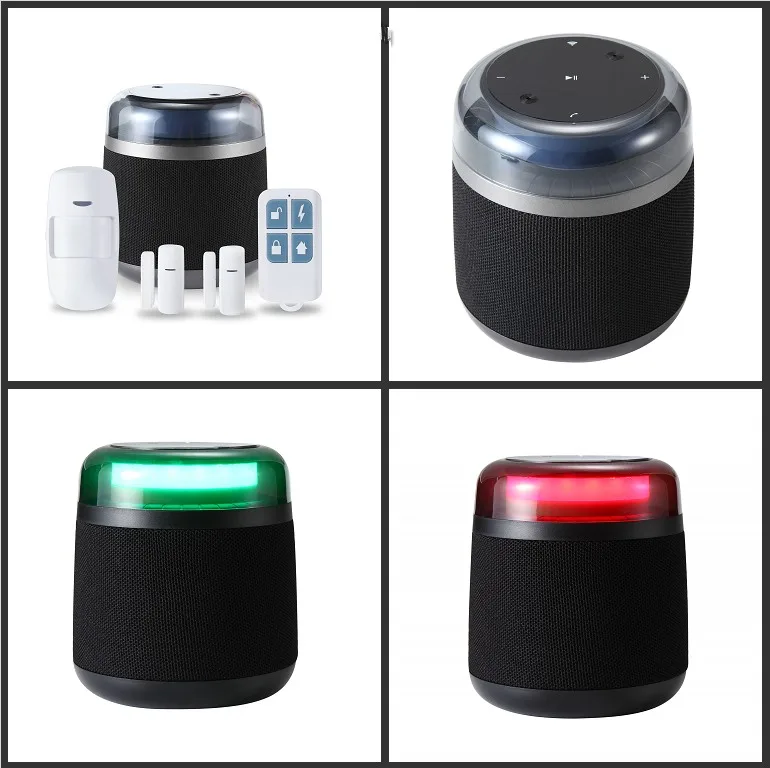 Multi functions Bluetooth Loudspeaker & Mobile APP controlled wireless WiFi alarm system for home - ANKUX.COM
