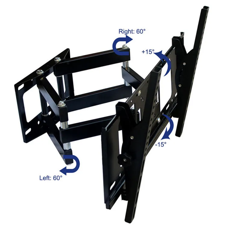Universal Black Extendable Long Arm Tv Wall Mount High Quality / Lcd