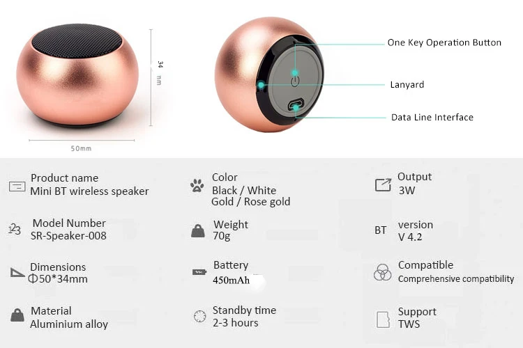 Customized OEM Camac Portable Mini Novelty Wireless Bluetooth Speakers - ANKUX.COM