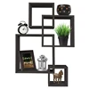 Modern Eco-friendly 4 Cube Intersecting Wall Mounted Decorative Floating Shelves