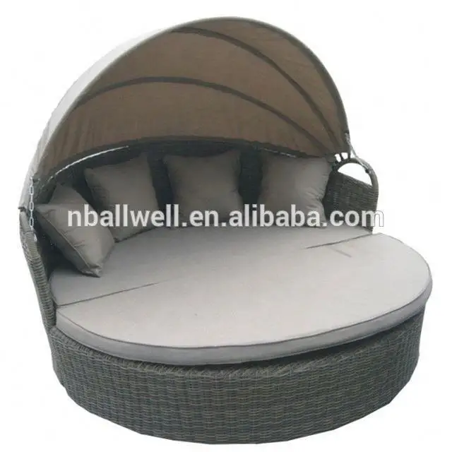product outdoor patio rattan daybed love bed wicker kd cushioned sofas-1