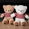 Custom Cute Stuffed Soft Plush Teddy Bear Valentines With Scarves