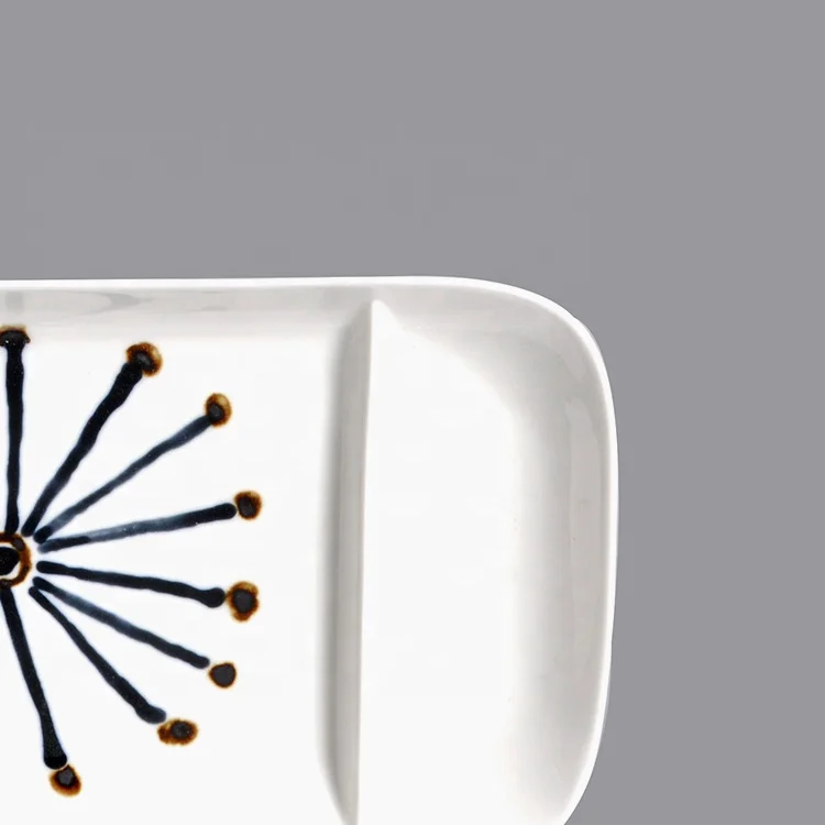 ceramic compartment plate