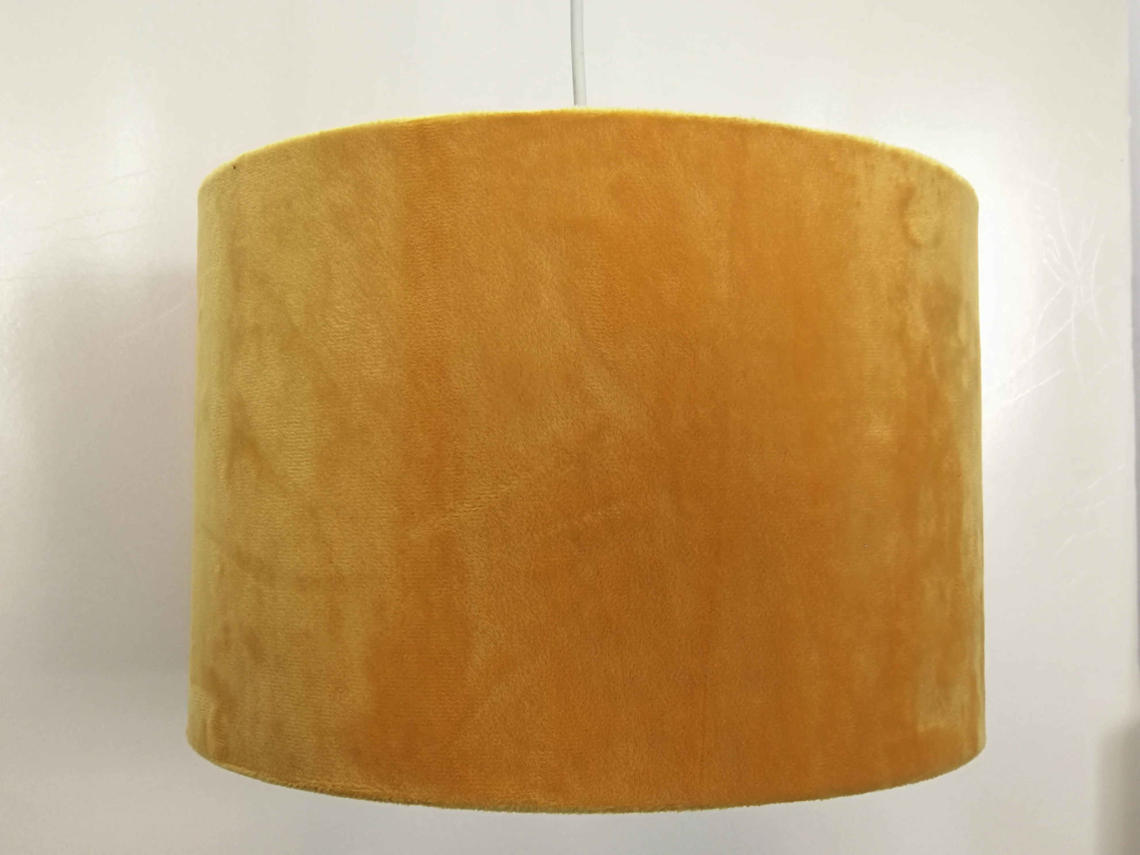 ochre velvet lampshade