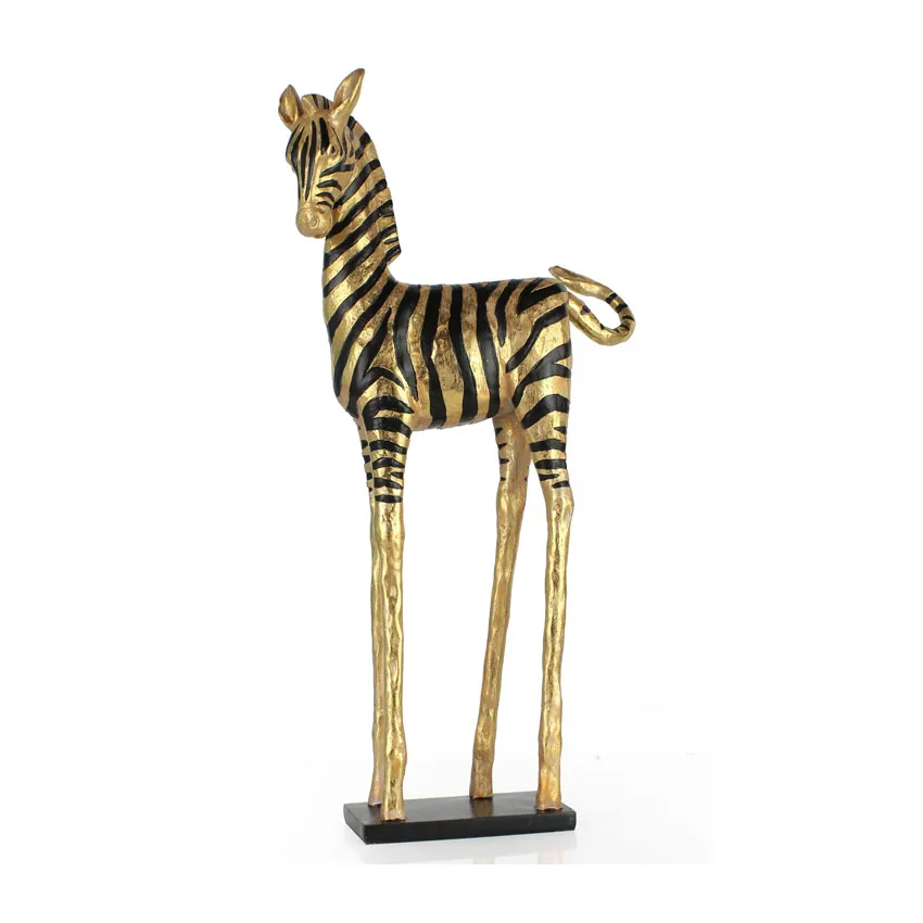 Nordic resin zebra statue animal ornaments gifts desk decorative factory