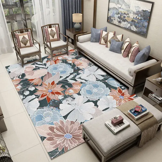 2020 simple Nordic Style Floor rugs Rectangle Pattern for living room