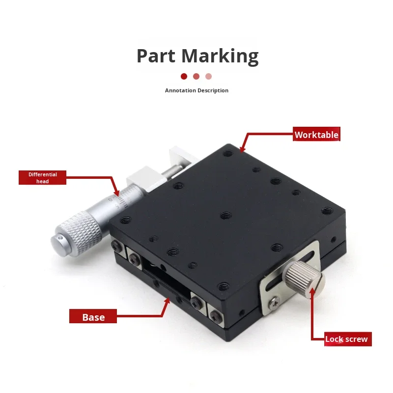 60 aluminum linear ball bearing translation stage manual fine tuning displacement-14