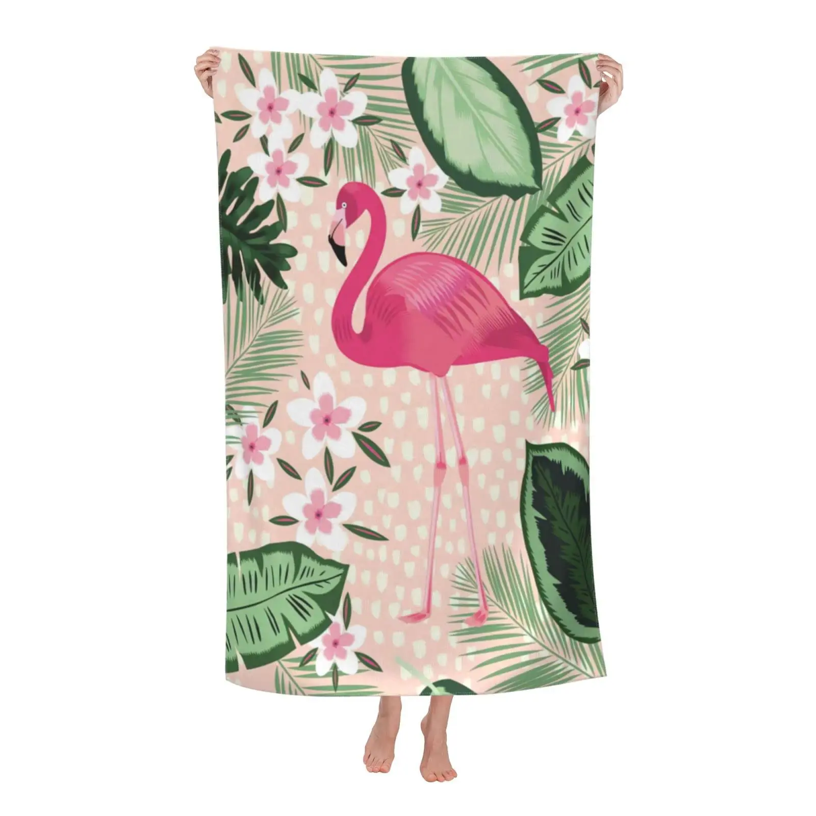 Flamingo Women's Extra Large Microfiber Beach Towel Quick Dry Sand-Free Adults' Cute Oversized Beach Towel Bulk Clearance factory