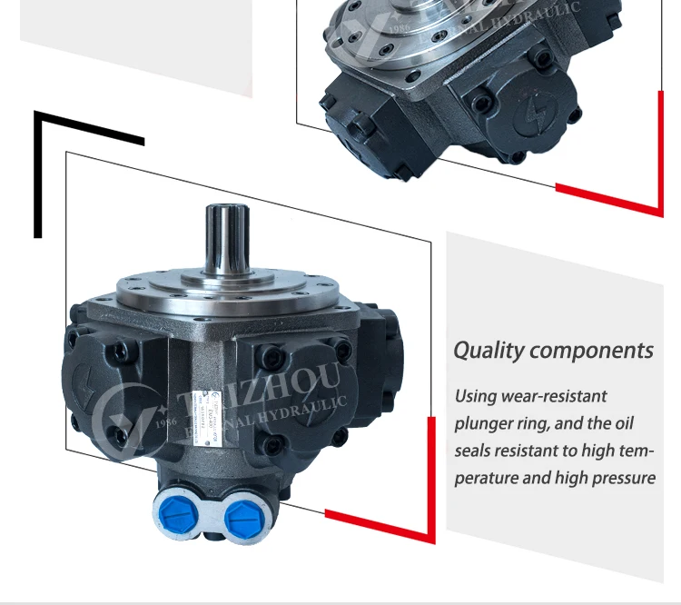 ^ Taizhou EM 16 Series High Torque Radial Piston Motor Low Speed Hydraulic Motor Replace Staffa Intermot