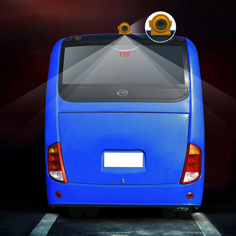 HD IP68 Night Vision Truck School Bus Front Side  Rear  View Reverse Backup Camera Monitoring System In Car Reversing Aid