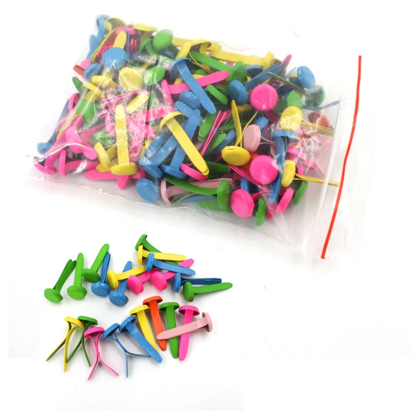 

paper fastener brad,10 Bags, Yellow, green, red, pink, blue,white
