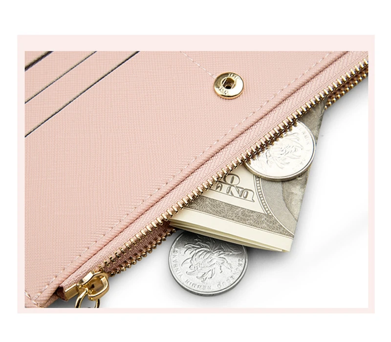 Fzm Furniture Women's Carrken Long Zip Wallet