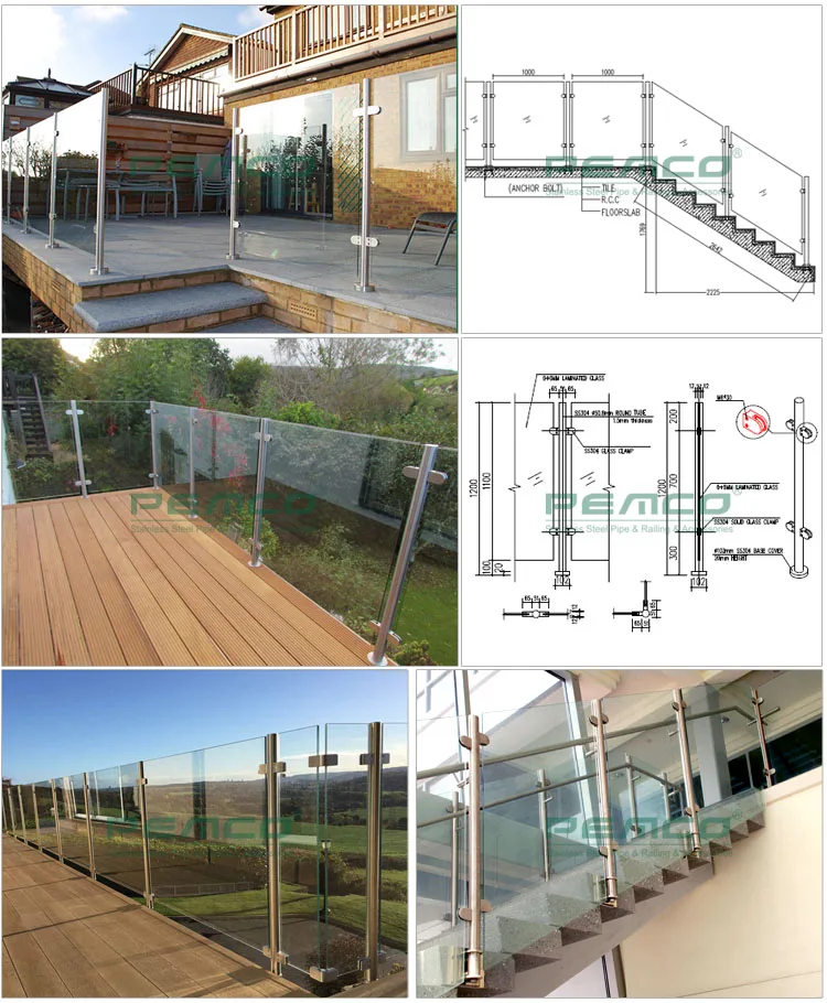 Exterior Roof Plexiglass Deck Handrail Lowes,Stainless Steel Frameless