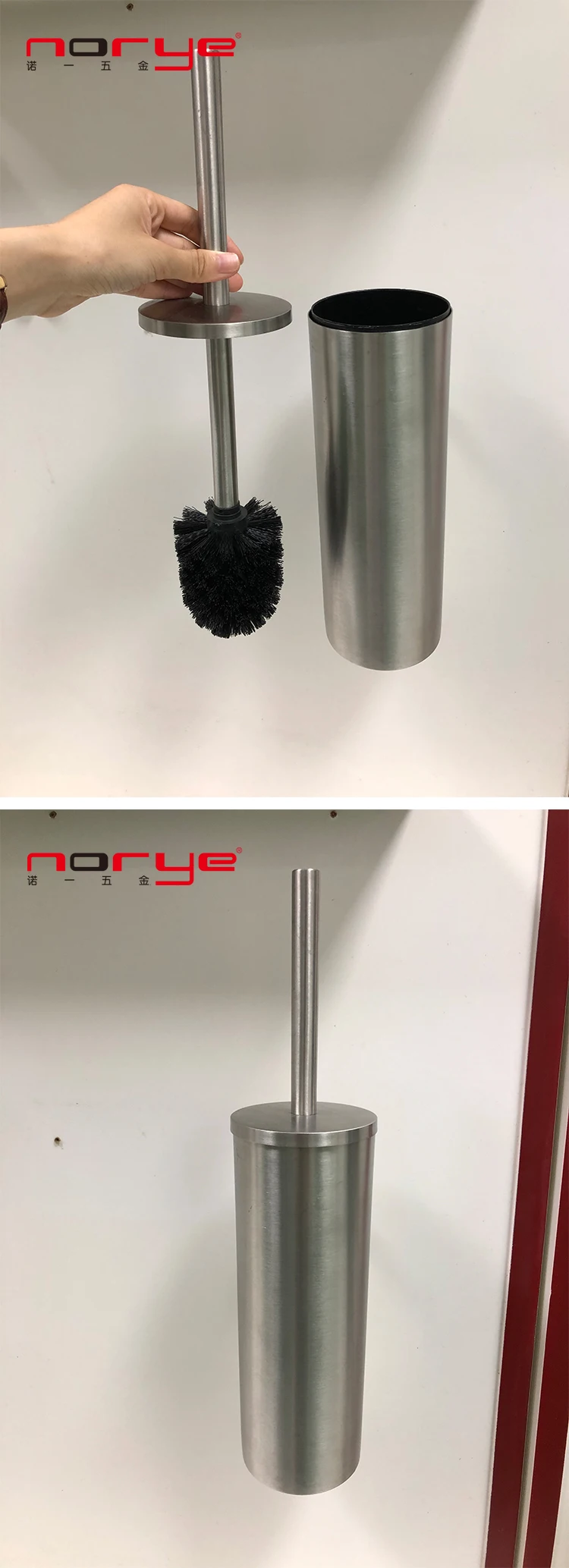 Norye bathroom round toilet brush holder bathroom accessories stainless steel 304