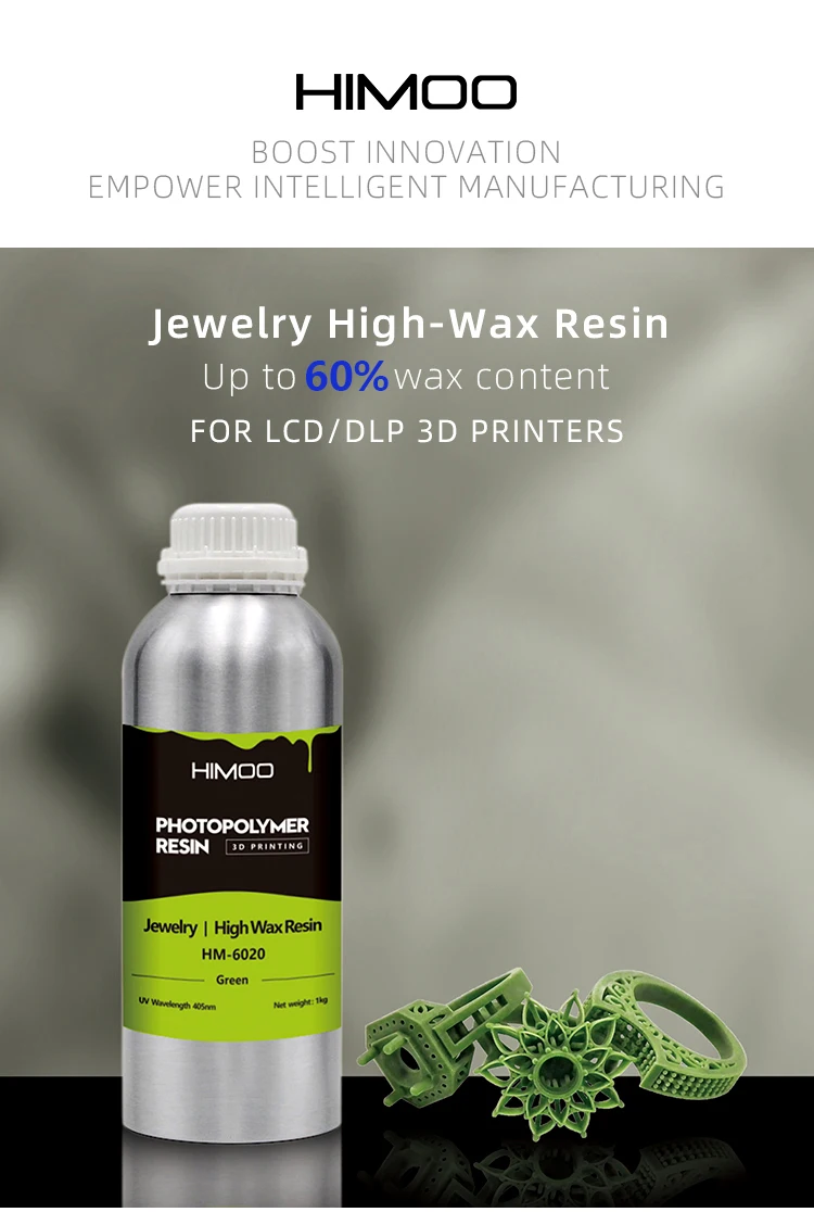 Best Jewelry Casting High Wax Resins High Accuracy Uv 405nm 3d Printer