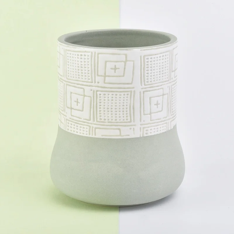 Wholesales matte Ceramic menorah candle cup