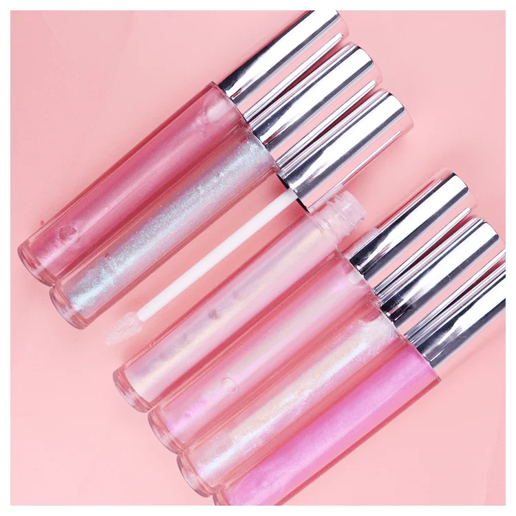 2021 New Wholesale Oem Odm Low Moq 6 Colors Holographic Vegan Glitter Custom Vendors Plumping Lips Lipgloss Clear