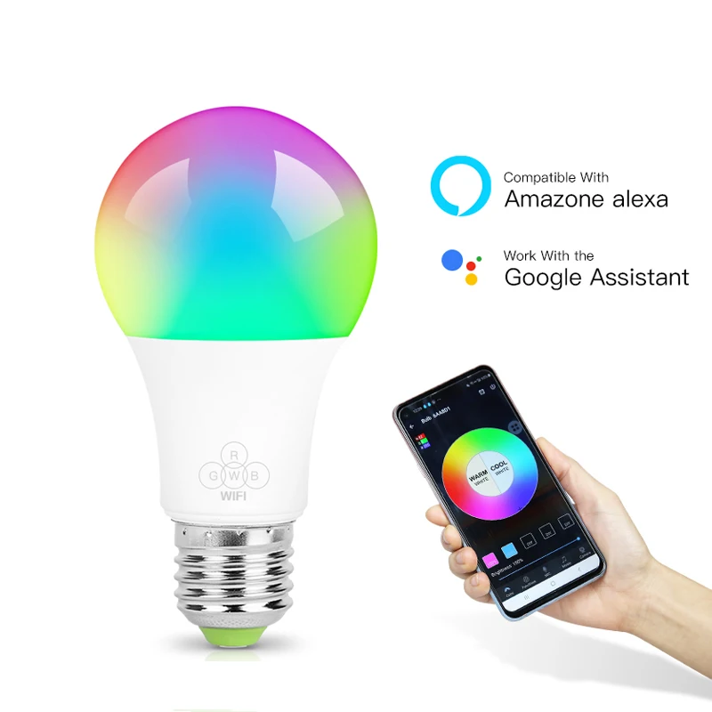 Light Bulb LED Smart Bulb 220V E27 9W 600 Lumens APP WIFI Remote Control RGBW