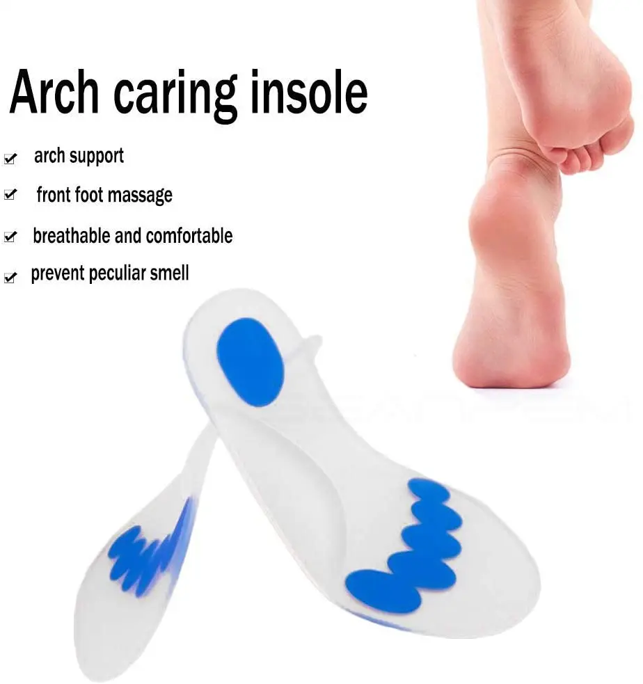Silicone Gel Arch Support Insole Shock Absorption Slow Pressure