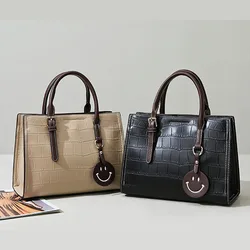 Wholesale alligator tote bag women hand bags solid color PU leather shoulder messenger handbags ladies