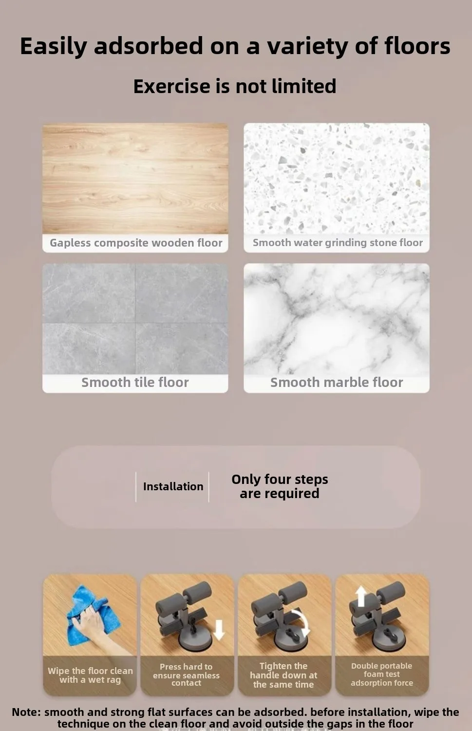 odm abs material sit up aid with suction cup fixed foot aid trainer for abdominal crunches muscle exercise-7