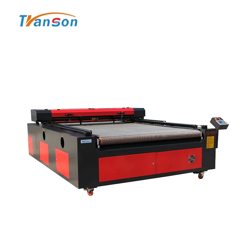 Auto feeding model  laser machine TSF1620 mainly used for cutting and engraving materials in rolls