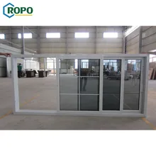 10 שנה אחריות סין UPVC PVC זכוכית שקופיות אבנט Windows עם גריל
