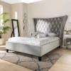 Nordic Living Room Furniture Velvet Double Bed Frame