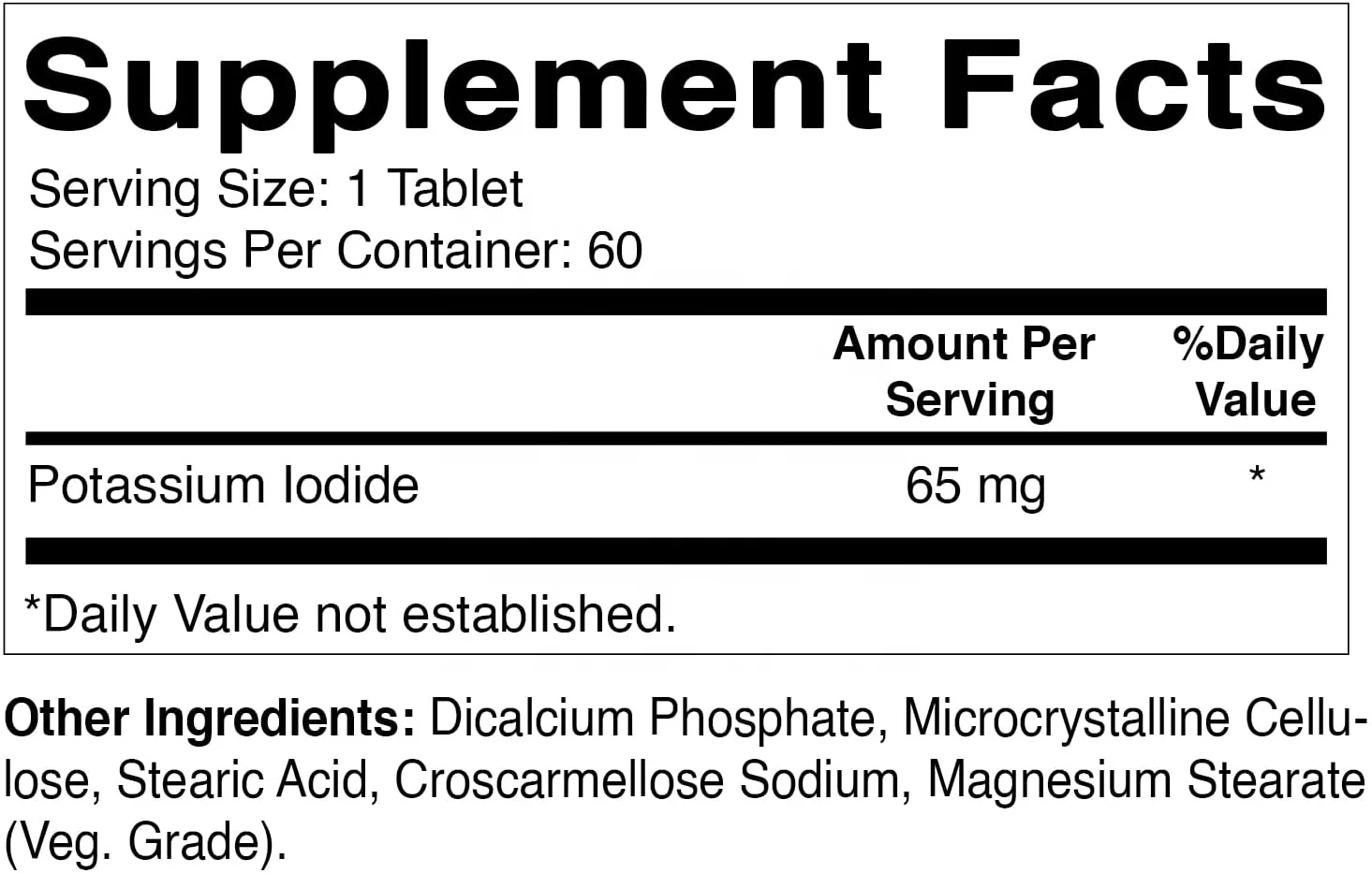 Iodide Potassium Iodide Potassium Tablets Potassium Iodided Tablets