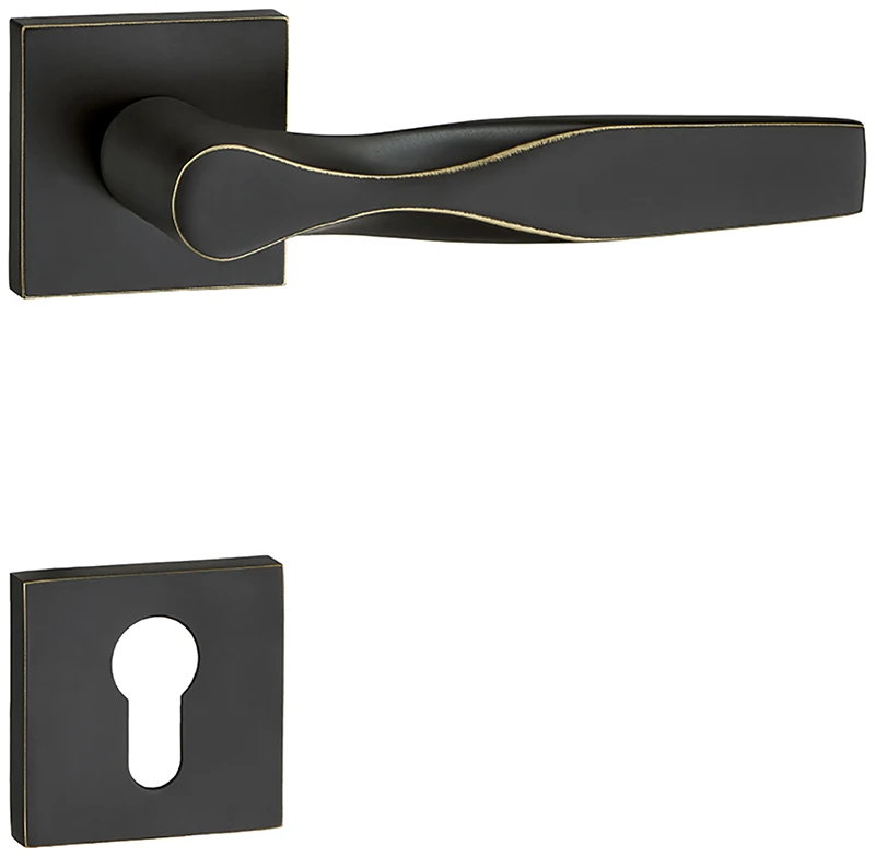 Modern Square Design Coffee Separate Lever Door Handle Tubular Lever Door Lock