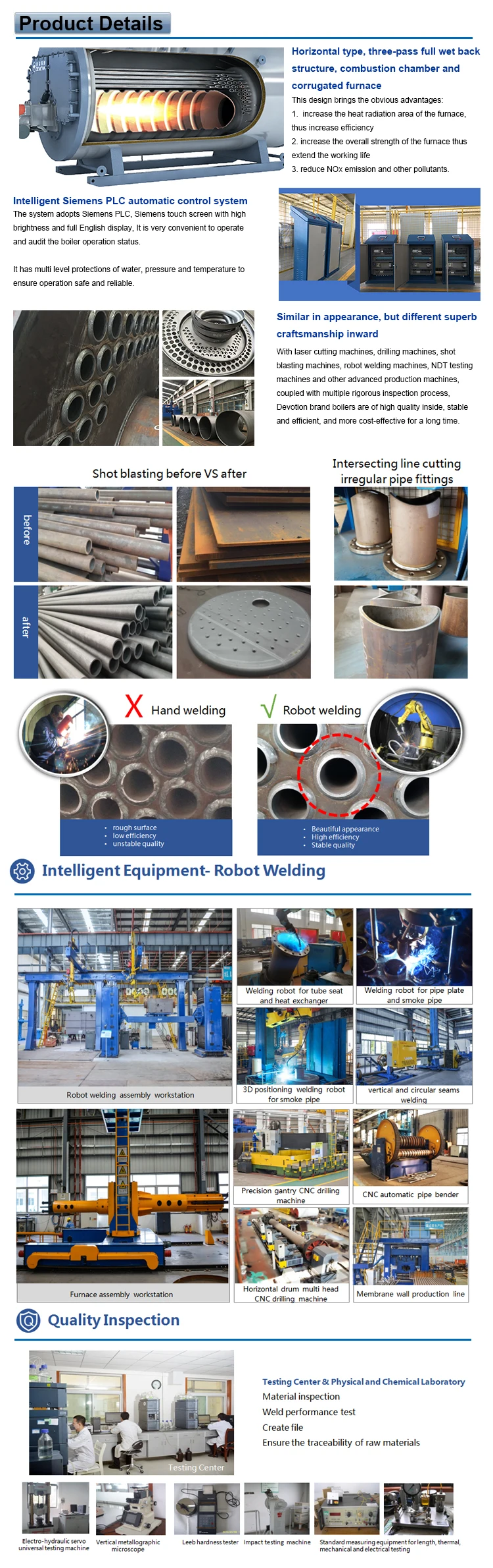 100 bhp steam boiler