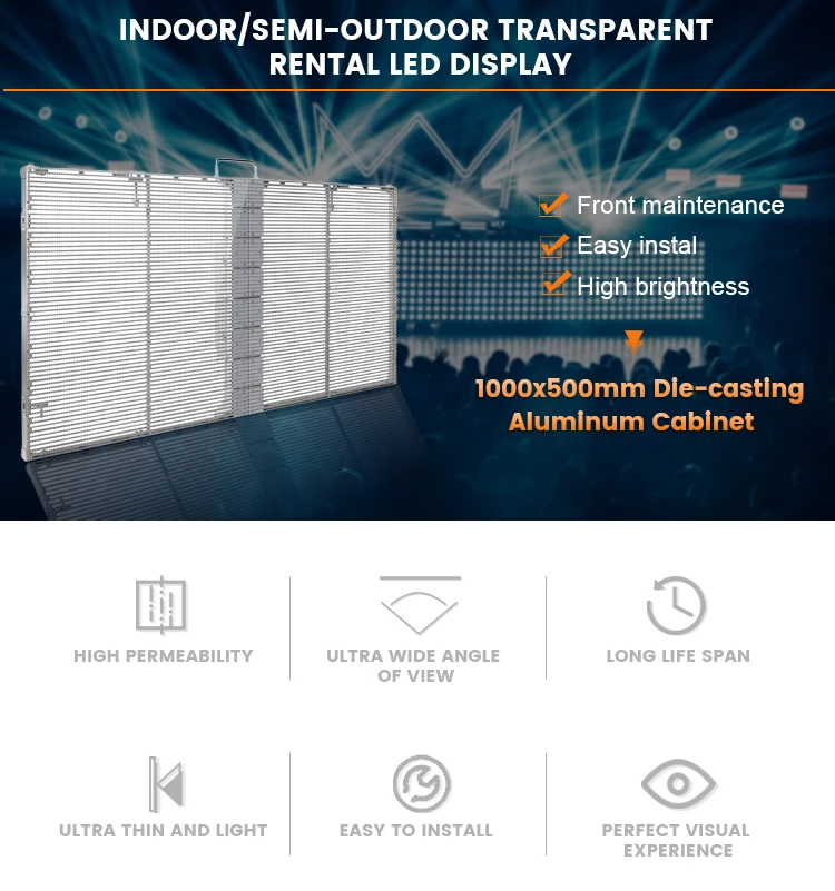 P3.91 Indoor adhesive Large Stage Curtain Film Panel Ecran Pantalla Glasses transparent Led Transparent Led Screen Display