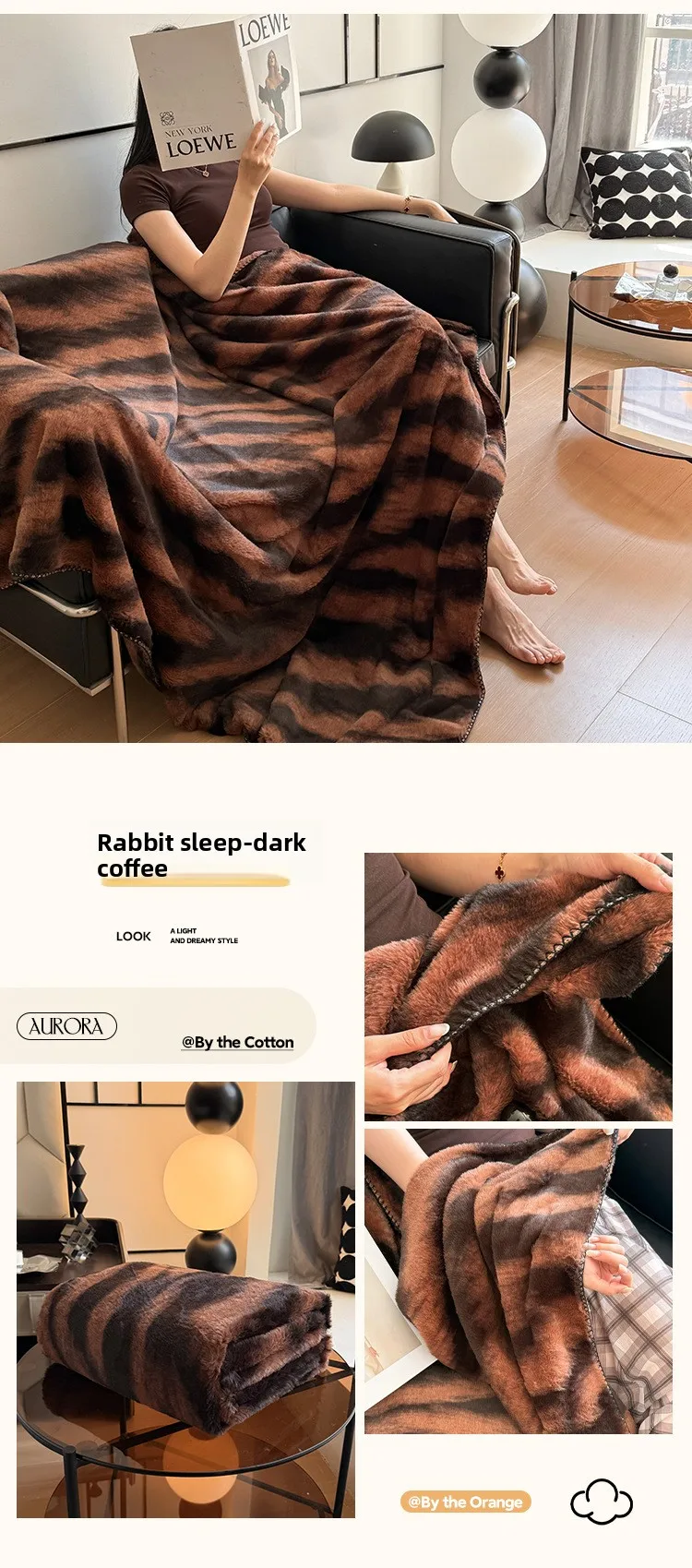 Blanket Cross-Border Tuscany Solid Winter Knitted Eco-friendly Modern Simple Polyester Flannel Customizable Lightweight Machine factory