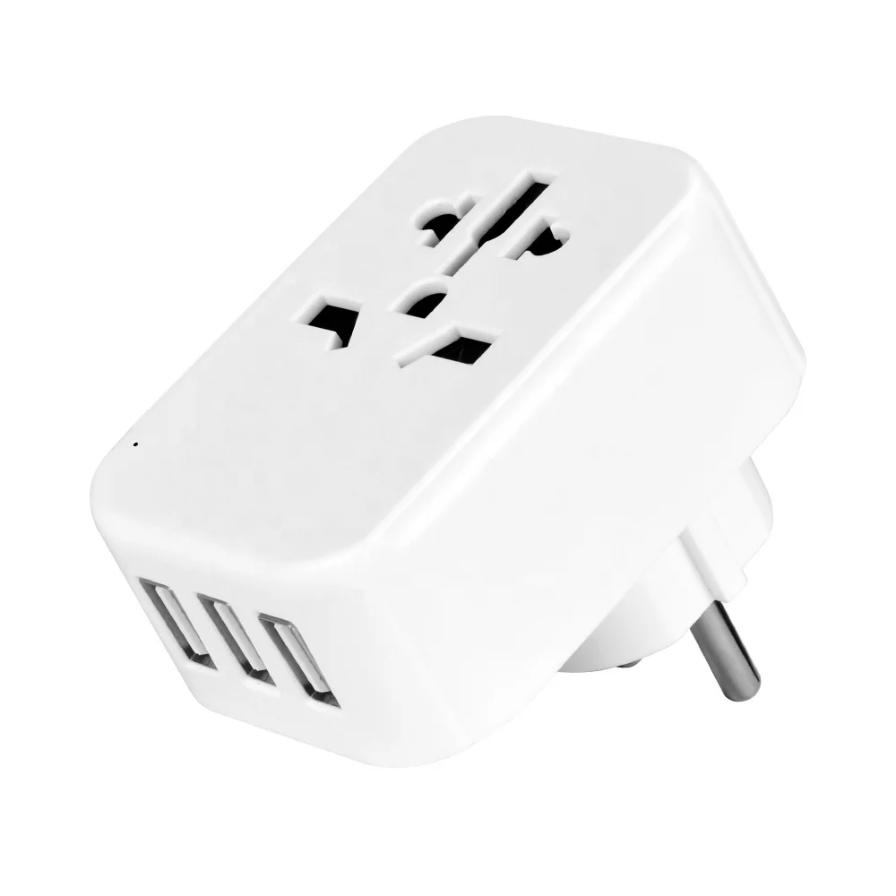 Nuevo de mundo inteligente cargador de viaje adaptador de enchufe con usb de 3 puertos - ANKUX Tech Co., Ltd