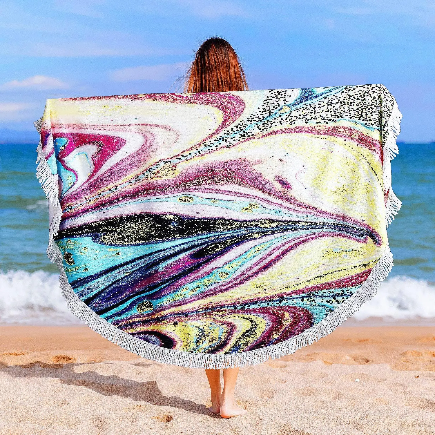round beach towel 