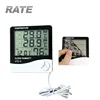 HTC-2 Thermo hygrometer with clock and digital LCD screen multi functional thermos