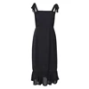 2019 Solid color ladies midi plain slip women dress elegant