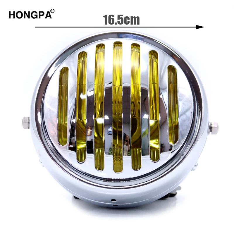 Hongpa Vintage Motorcycle Headlight Assembly Cafe Racer Head Light