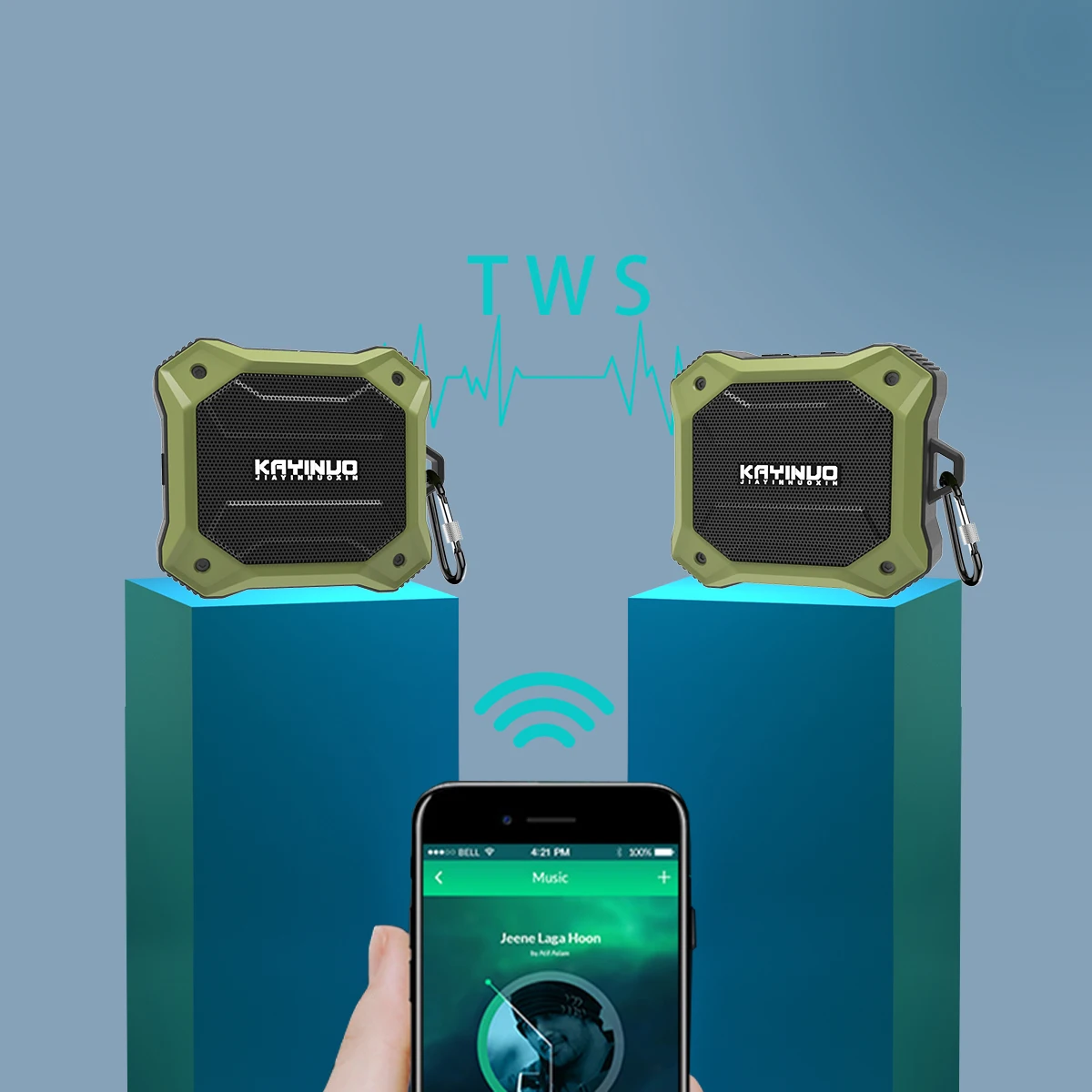 KAYINOW DF-520V High Quality IPX7 Waterproof and Shockproof Portable Bluetooth Speaker for Outdoor Sport - ANKUX.COM