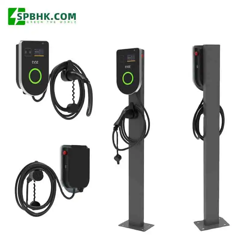 Public 4g Wifi Rfid Ocpp 7.5kw 9.6kw 11kw Commercial Electric Car Ac Wallbox Ev Charger