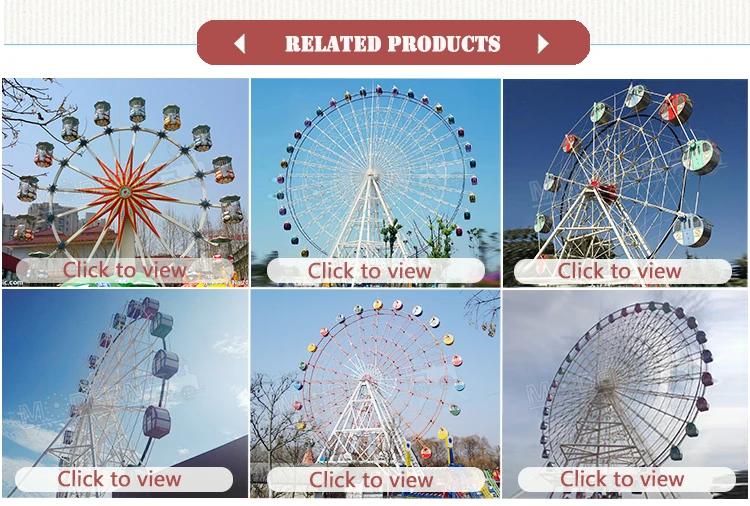 China amusement park fun ride mobile fiberglass cabin ferris wheel