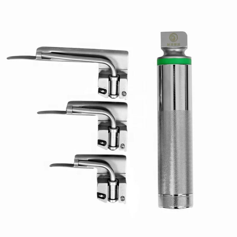 Laryngoscope Set Fiber Optic Illumination Intubation For Infant Child