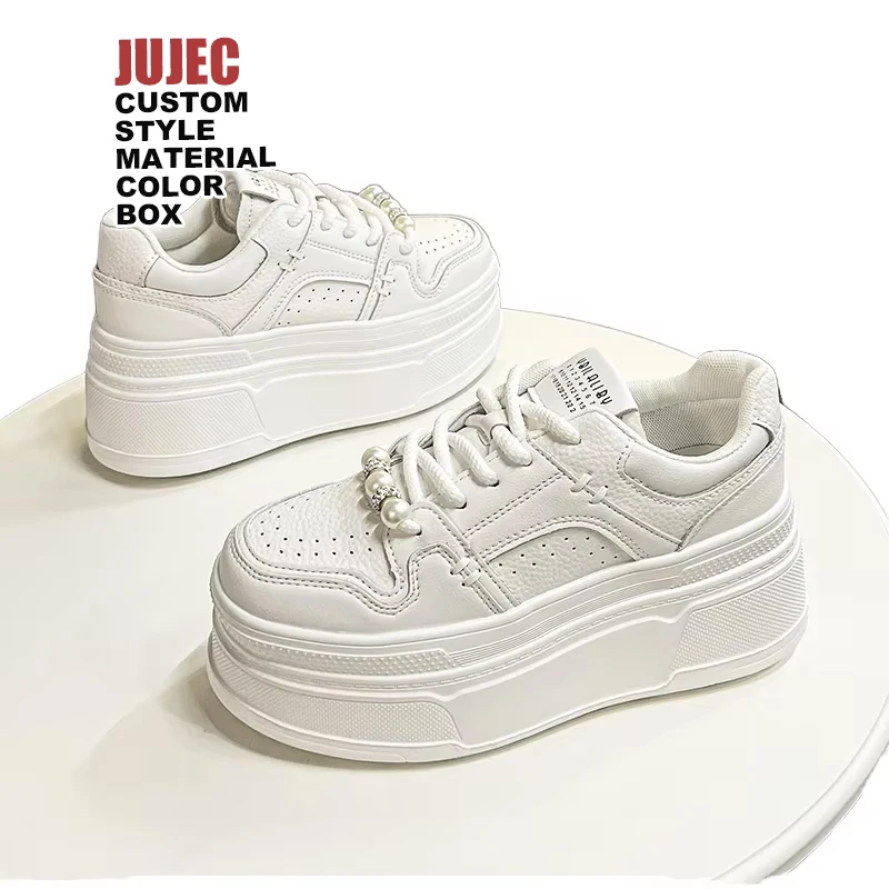 Womens fashion white casual shoes