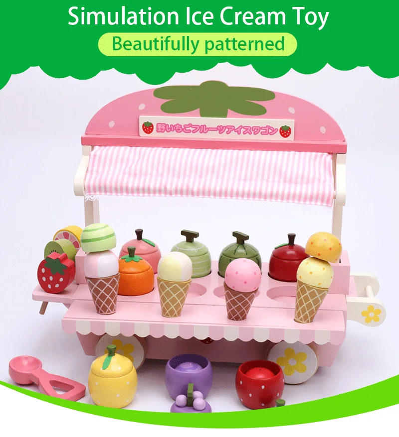 smyths toys wooden ice cream cart