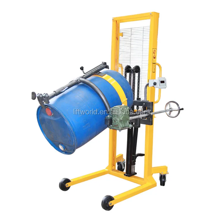 Da450-1 450 Kg 1.5 M Hydraulic Drum Lifter Stacker With Weight Scale ...